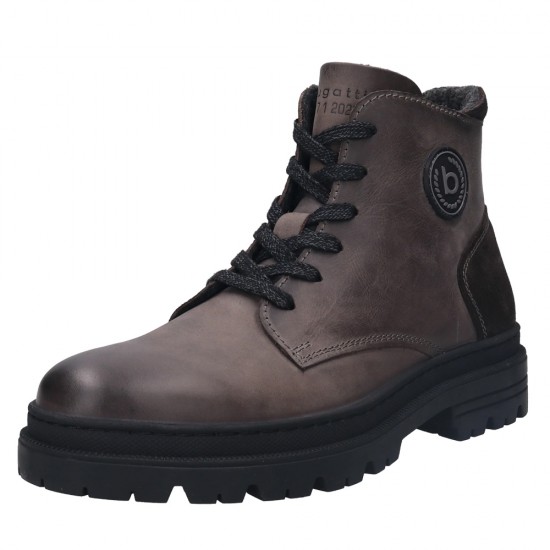 BUGATTI ΠΑΠΟΥΤΣΙΑ ΜΠΟΤΑΚΙΑ USED LOOK SOFT FIT ΣΚΟΥΡΟ ΓΚΡΙ