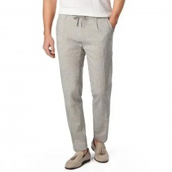 BUGATTI ΠΑΝΤΕΛΟΝΙ CHINO ELIO TAPERED ΛΙΝΟ ΓΚΡΙ