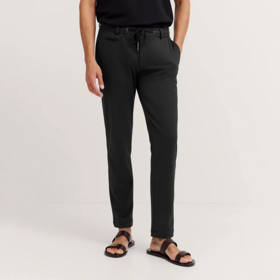 BUGATTI ΠΑΝΤΕΛΟΝΙ CHINO SLIM FIT FLEXCITY ELASTIC ΜΑΥΡΟ