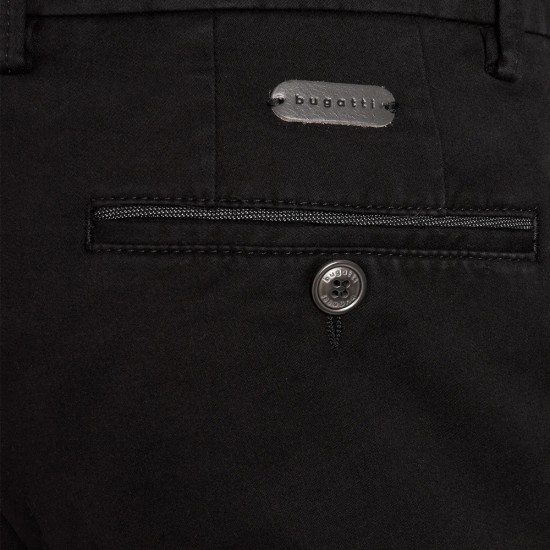 BUGATTI ΠΑΝΤΕΛΟΝΙ CHINO MODERN LUXURY PANT ΜΑΥΡΟ