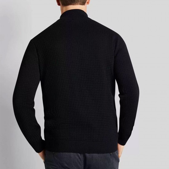 BUGATTI ΠΛΕΚΤΟ HALF ZIP ΜΑΥΡΟ