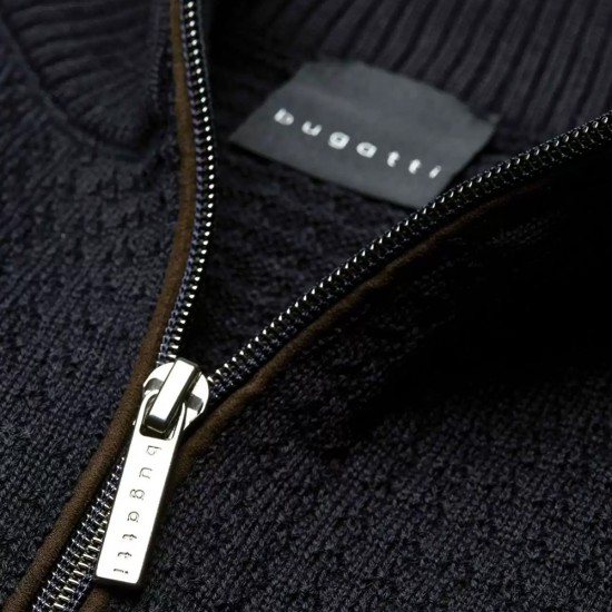 BUGATTI ΠΛΕΚΤΟ HALF ZIP ΜΑΥΡΟ