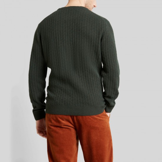 BUGATTI ΠΛΕΚΤΟ C-NECK PATTENRED ΛΑΔΙ