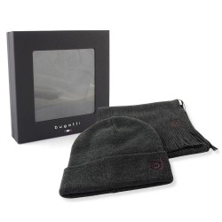 BUGATTI GIFT SET ΣΚΟΥΦΟΣ-ΚΑΣΚΟΛ ΠΛΕΚΤΟ ΣΚΟΥΡΟ ΓΚΡΙ