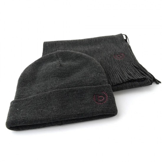 BUGATTI GIFT SET ΣΚΟΥΦΟΣ-ΚΑΣΚΟΛ ΠΛΕΚΤΟ ΣΚΟΥΡΟ ΓΚΡΙ