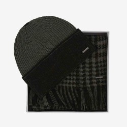 BUGATTI GIFT SET ΣΚΟΥΦΟΣ-ΚΑΣΚΩΛ ΠΛΕΚΤΟ ΜΑΥΡΟ-ΓΚΡΙ