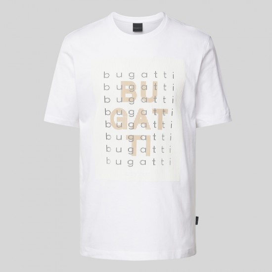 BUGATTI T-SHIRT O-NECK LOGO ΛΕΥΚΟ BUGATTI T-SHIRT O-NECK LOGO ΛΕΥΚΟ