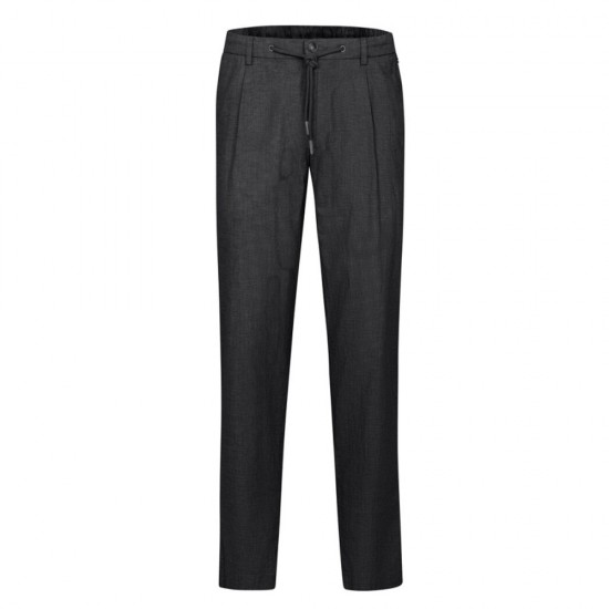 BUGATTI ΠΑΝΤΕΛΟΝΙ CHINO TAPERED LINEN ΜΑΥΡΟ