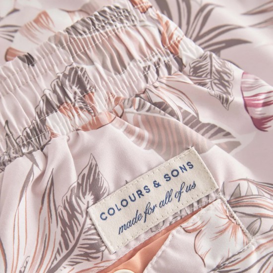 COLOURS & SONS ΜΑΓΙΟ FLORAL PRINT ΡΟΖ