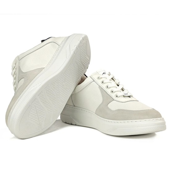 FLUCHOS ΠΑΠΟΥΤΣΙΑ SNEAKERS BOSTON LOGO ΛΕΥΚΟ