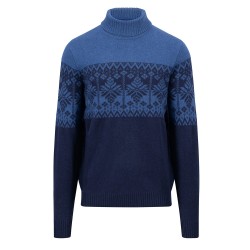 FYNCH HATTON ΠΛΕΚΤΟ ΖΙΒΑΓΚΟ PATTERNED ΜΠΛΕ