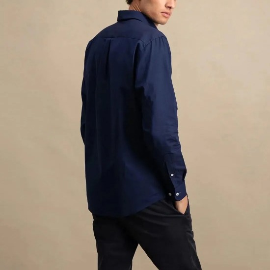 FYNCH-HATTON ΠΟΥΚΑΜΙΣΟ CASUAL FIT BUTTON DOWN ΜΠΛΕ