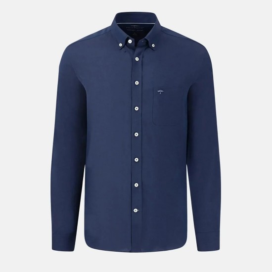 FYNCH-HATTON ΠΟΥΚΑΜΙΣΟ CASUAL FIT BUTTON DOWN ΜΠΛΕ