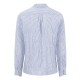 FYNCH HATTON ΠΟΥΚΑΜΙΣΟ BUTTON DOWN ΛΙΝΟ ΡΙΓΕ ΛΕΥΚΟ-ΜΠΛΕ