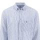 FYNCH HATTON ΠΟΥΚΑΜΙΣΟ BUTTON DOWN ΛΙΝΟ ΡΙΓΕ ΛΕΥΚΟ-ΜΠΛΕ