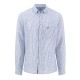 FYNCH HATTON ΠΟΥΚΑΜΙΣΟ BUTTON DOWN ΛΙΝΟ ΡΙΓΕ ΛΕΥΚΟ-ΜΠΛΕ