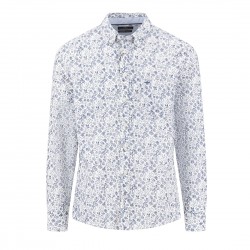 FYNCH-HATTON ΠΟΥΚΑΜΙΣΟ CASUAL FIT BUTTON DOWN FLORAL ΜΠΛΕ