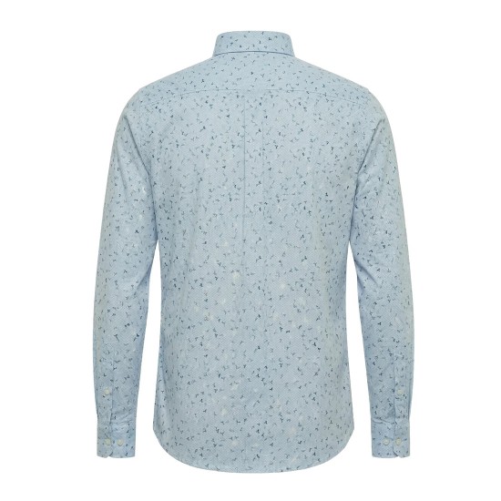 FYNCH-HATTON ΠΟΥΚΑΜΙΣΟ CASUAL FIT BUTTON DOWN ALLOVER PRINT ΣΙΕΛ