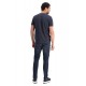 FYNCH HATTON T-SHIRT FINESTRIPED ΜΠΛΕ