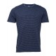 FYNCH HATTON T-SHIRT FINESTRIPED ΜΠΛΕ