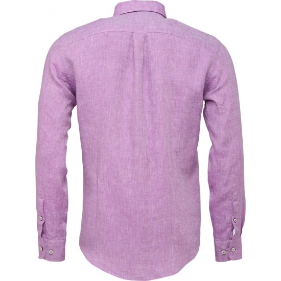 FYNCH-HATTON Πουκάμισο casual fit Λινό ροζ