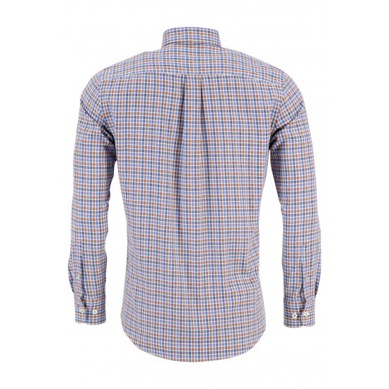 FYNCH HATTON Πουκάμισο casual fit καρό μπλε 