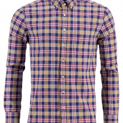 FYNCH HATTON Πουκάμισο casual fit με κουμπί στο γιακά  μπλε