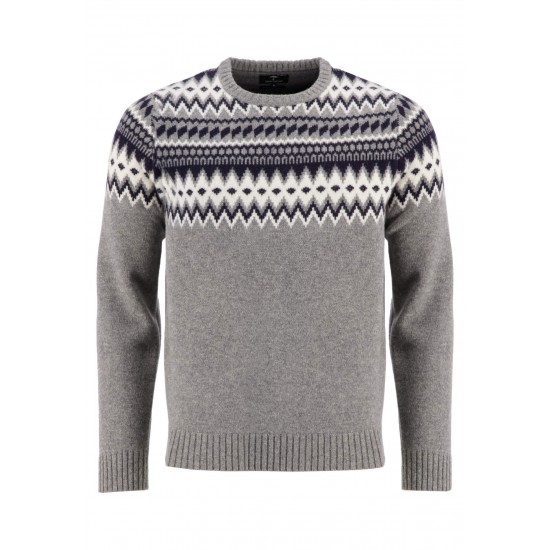 FYNCH-HATTON Πλεκτό o-neck γκρι