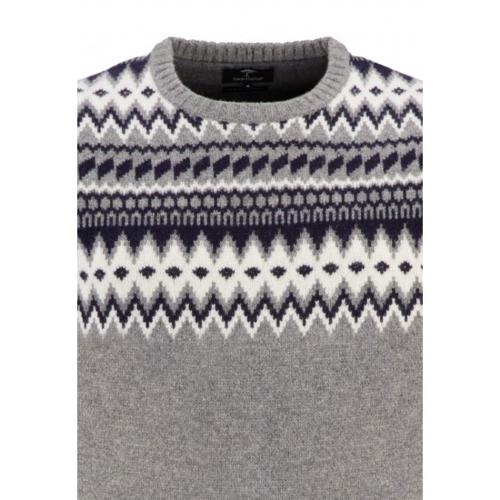 FYNCH-HATTON Πλεκτό o-neck γκρι