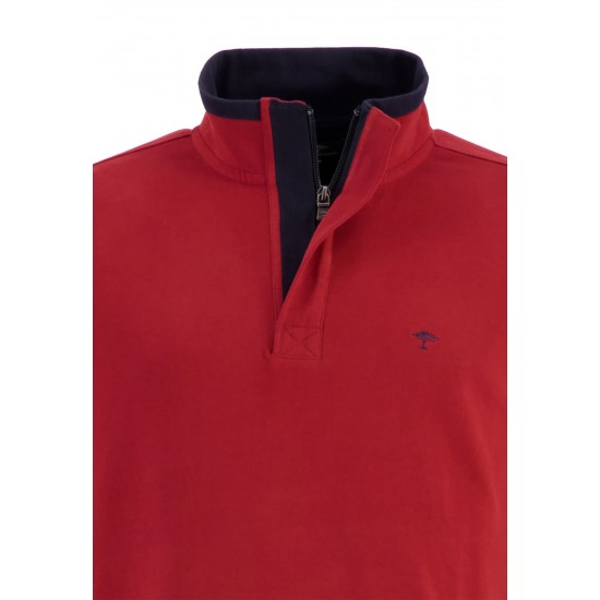 FYNCH-HATTON ΜΠΛΟΥΖΑ HALF ZIP RUGBY ΚΟΚΚΙΝΟ