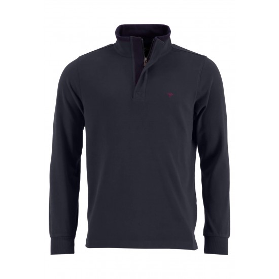 FYNCH-HATTON ΜΠΛΟΥΖΑ HALF ZIP RUGBY ΜΠΛΕ