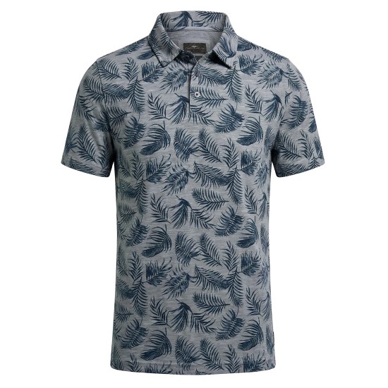 FYNCH-HATTON POLO CASUAL FIT ALLOVER PRINT ΓΚΡΙ