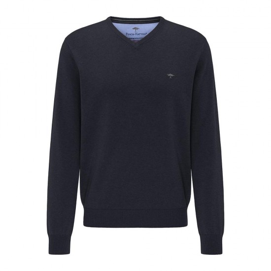 FYNCH HATTON Πλεκτό V-Neck  black