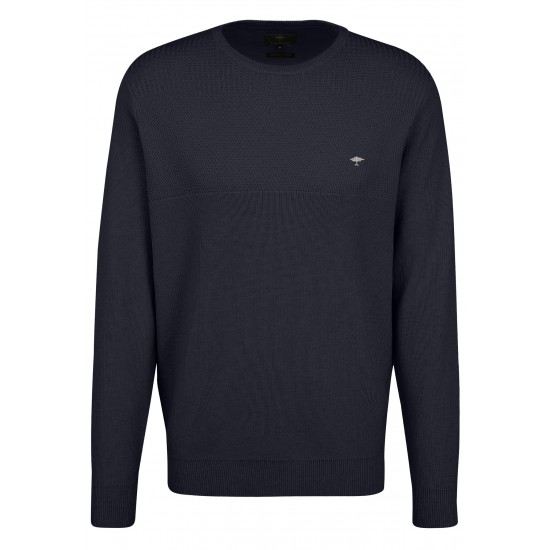 FYNCH HATTON Πλεκτό O-neck μπλε)