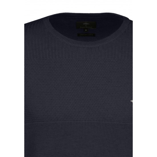 FYNCH HATTON Πλεκτό O-neck μπλε)