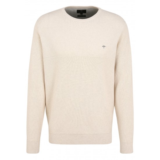 FYNCH HATTON Πλεκτό O-neck εκρού)