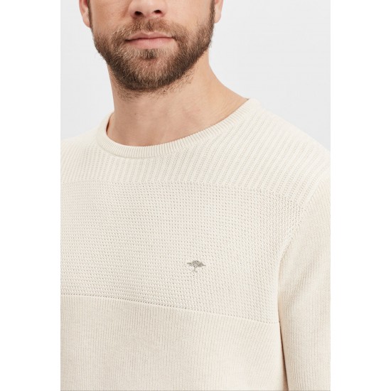 FYNCH HATTON Πλεκτό O-neck εκρού)