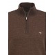 FYNCH-HATTON Πλεκτό Half-Zip Troyer καφέ FYNCH-HATTON Πλεκτό Half-Zip Troyer καφέ