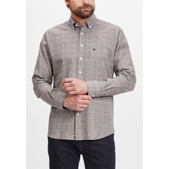 FYNCH HATTON Πουκάμισο regural fit  καφέ