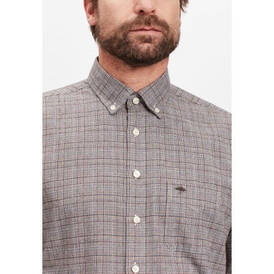 FYNCH HATTON Πουκάμισο regural fit  καφέ