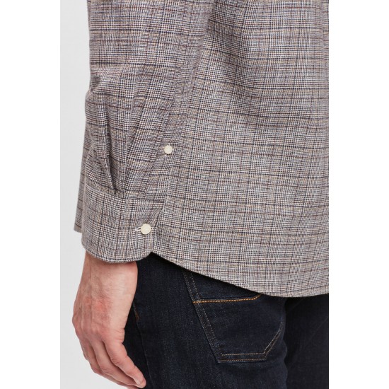 FYNCH HATTON Πουκάμισο regural fit  καφέ