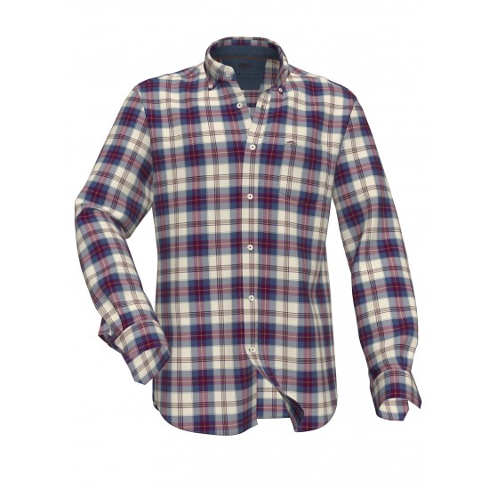 FYNCH HATTON Πουκάμισο regural fit  καρό μπλε 