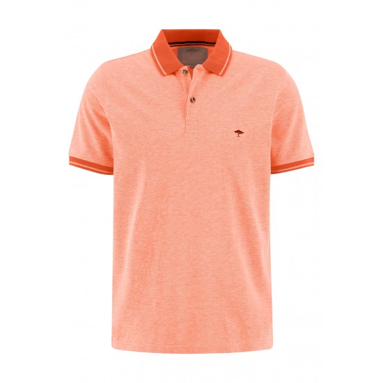 Fynch-Hatton Polo in two-tone look πορτοκαλι