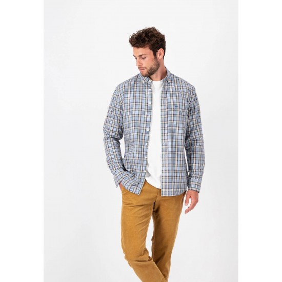 FYNCH-HATTON  ΠΟΥΚΑΜΙΣΟ CASUAL FIT ΚΑΡΟ ΛΑΔΙ