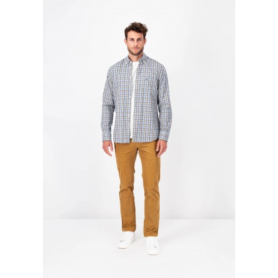 FYNCH-HATTON  ΠΟΥΚΑΜΙΣΟ CASUAL FIT ΚΑΡΟ ΛΑΔΙ