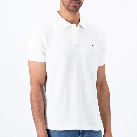 FYNCH HATTON POLO SUPIMA COTTON ΛΕΥΚΟ