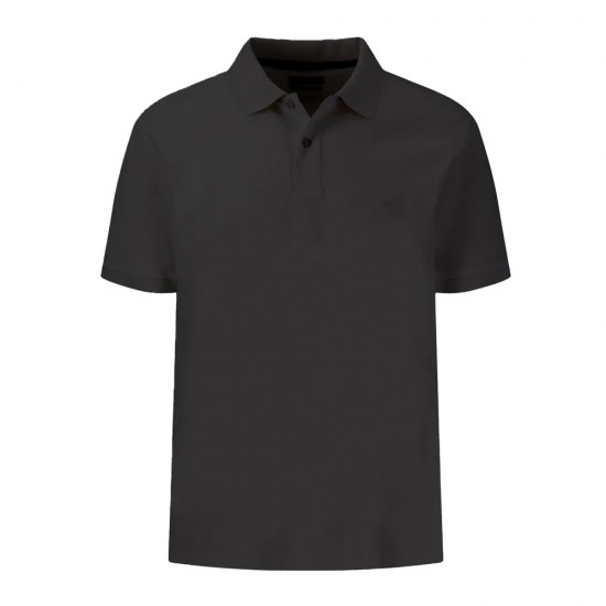 FYNCH HATTON POLO LOOSE CASUAL FIT ΜΑΥΡΟ