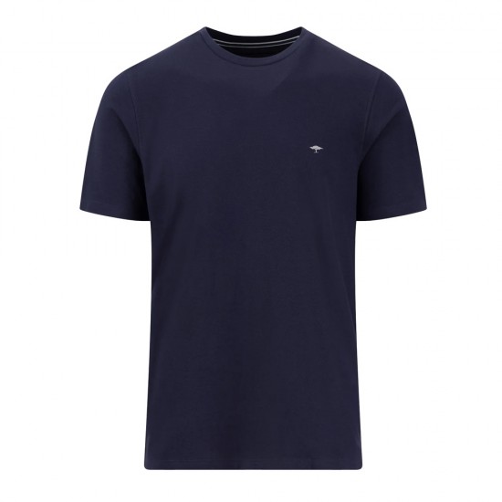 FYNCH-HATTON T-SHIRT CASUAL FIT PIQUE ΜΠΛΕ