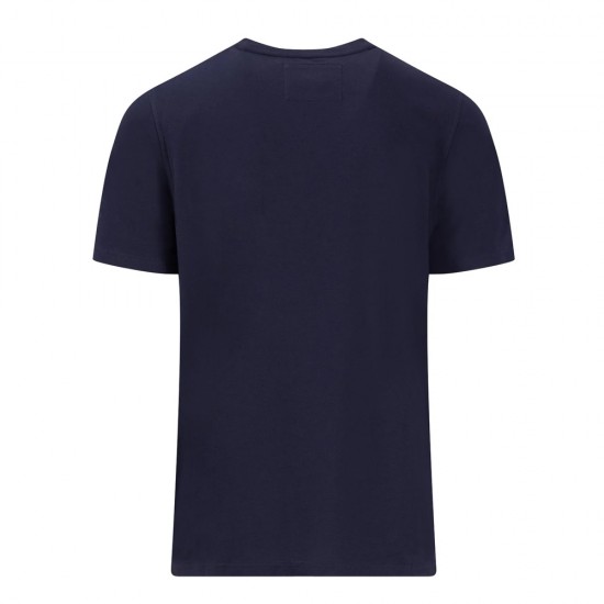 FYNCH-HATTON T-SHIRT CASUAL FIT PIQUE ΜΠΛΕ