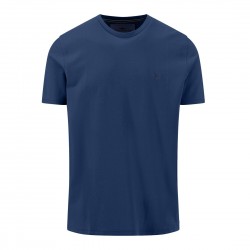 FYNCH-HATTON T-SHIRT C-NECK CASUAL FIT ΡΑΦ ΜΠΛΕ